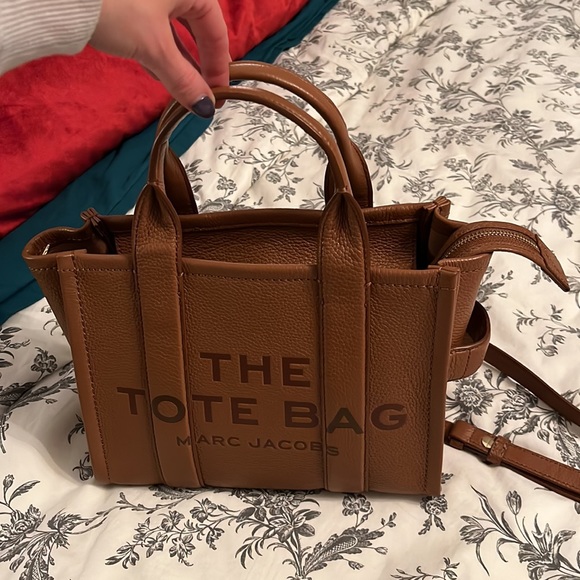 The Micro Leather Tote Argan Oil main image 1